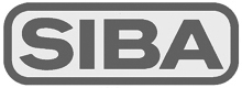 SIBA logo in grey on white background