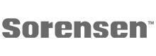 Sorensen logo in grey on white background