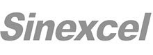 Sinexcel logo in grey on white background