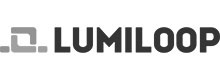 Lumiloop logo in grey on white background