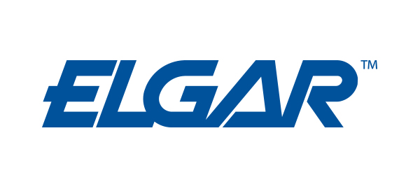Elgar Logo in blue italicised font reads "Elgar"