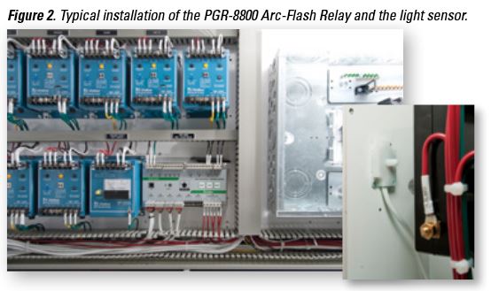 PGR-8800 Arc-Flash Relay and sensor installation